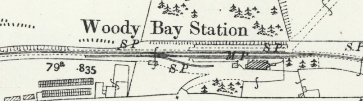 Map of Woody Bay station in 1903