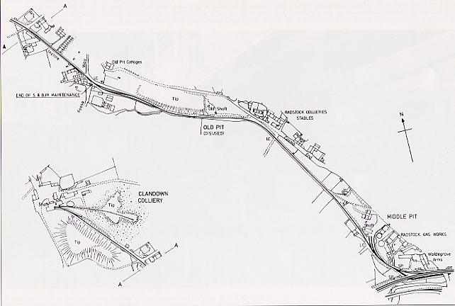 Plan of the Clandown Branch circa-1900  Chris Handley
