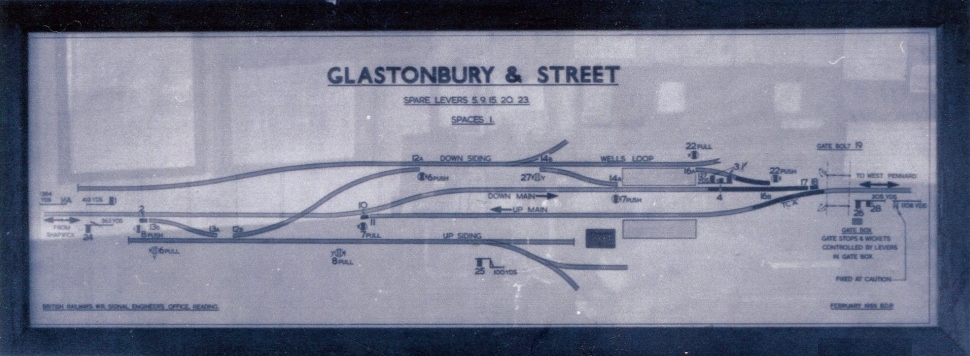 Glastonbury signal-box diagram circa-1962   David Milton