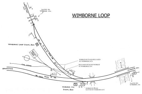 Plan of Wimborne Junction in 1925