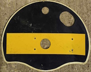 Yellow 'half-disc' face-plate from Blandford