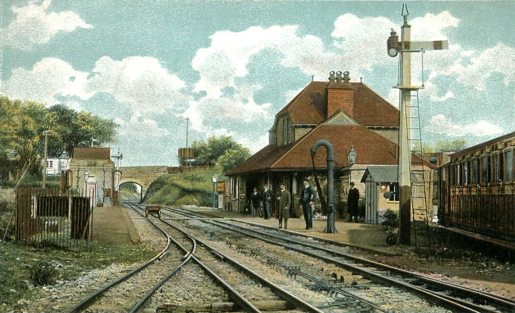 Looking north through Blackmoor station