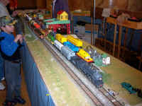 The freight train in this photo shares the inner main with the circus train in the photo above.