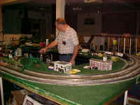 Ed Davis at the controls of the TTCS layout.