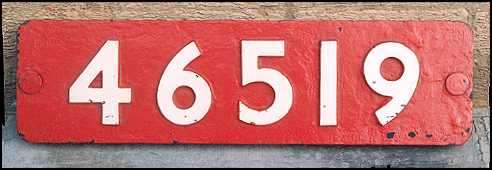 Image of red 46519 smokebox plate