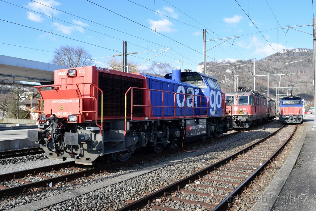 7875-0007-260222.jpg - SBBC Am 843.083-7 (Am 98 85 5 843 083-7 CH-SBBC) + SBBC Re 4/4'' 11261 (Re 420.261-0)  (Re 91 85 4 420 261-0 CH-SBBC) + SBBC Re 4/4'' 11279 (Re 420.279-2)  (Re 91 85 4 420 279-2 CH-SBBC) + SBBC Eem 923.008-7 ''Schäflisberg'' (Eem 97 85 1 923 008-7 CH-SBBC) / Oensingen 26.2.2022