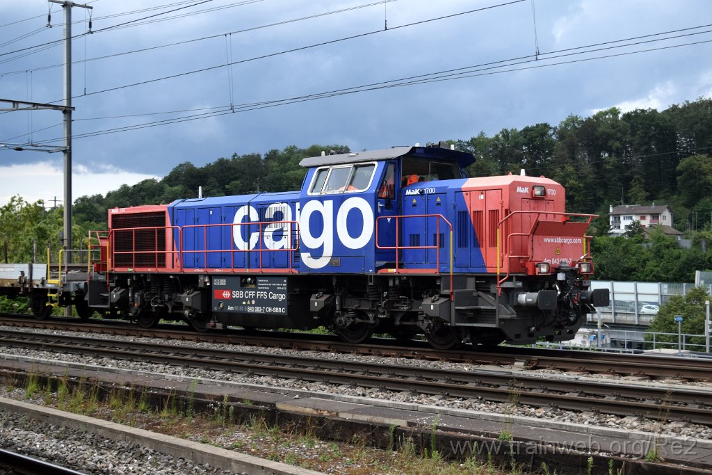 8698-0044-210723.jpg - SBBC Am 843.083-7 (Am 98 85 5 843 083-7 CH-SBBC) / Killwangen-Spreitenbach 21.7.2023