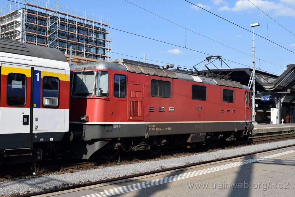 5622-0017-170719.jpg - SBB-CFF Re 4/4'' 11127 (Re 420.127-3)  (Re 91 85 4 420 127-3 CH-SBB) / Zürich HB 17.7.2019