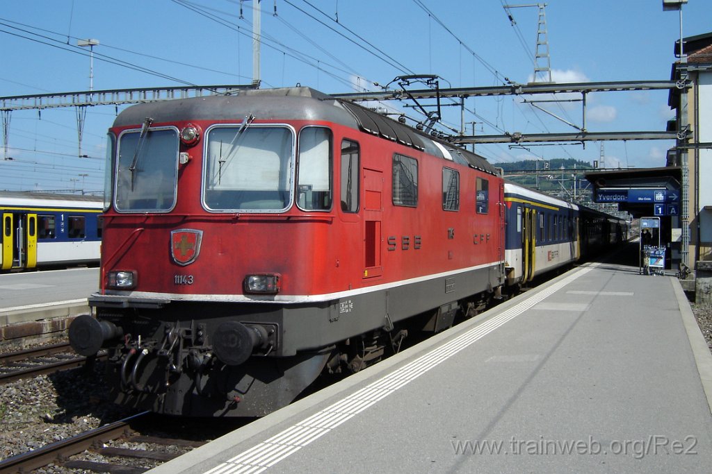 1368-0015-110807.jpg - SBB-CFF Re 4/4'' 11143 / Yverdon 11.8.2007