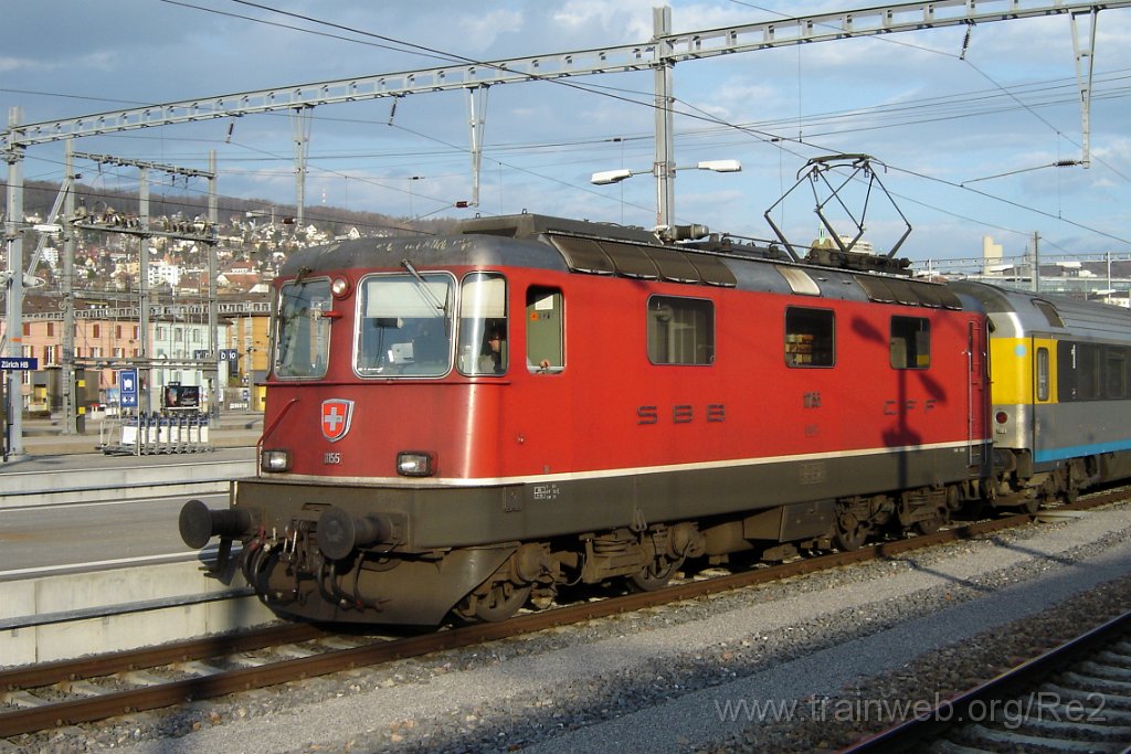 1022-0039-190305.jpg - SBB-CFF Re 4/4'' 11155 / Zürich HB 19.3.2005