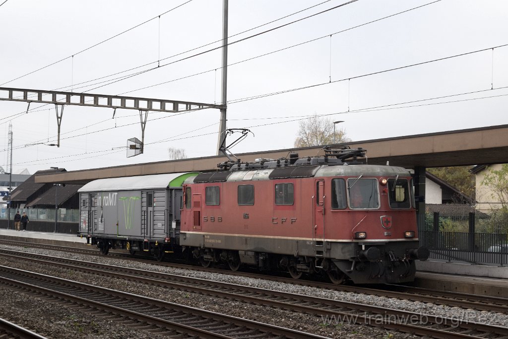 9466-0004-111124.jpg - SBB-CFF Re 4/4'' 11156 (Re 420.156-2)  (Re 91 85 4 420 156-2 CH-SBB) + Scheuchzer Hbis-ww 398 ''infraMT'' (21 85  2252 398-2 CH-SCHEU) / Rupperswil 11.11.2024