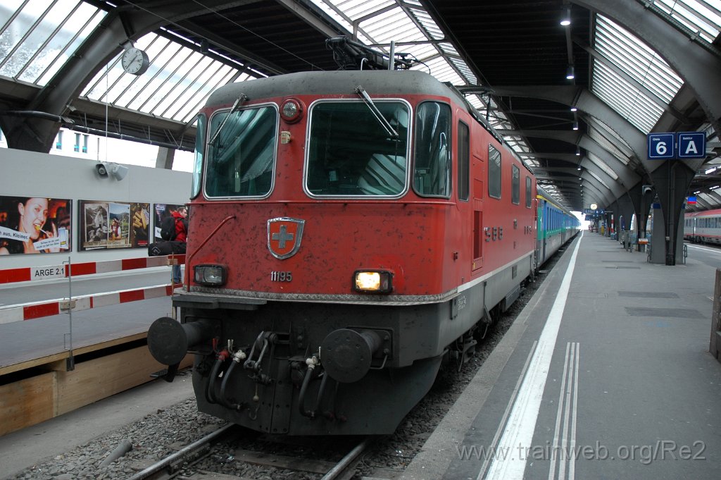 1603-0044-030109.jpg - SBB-CFF Re 4/4'' 11195 / Zürich HB 3.1.2009