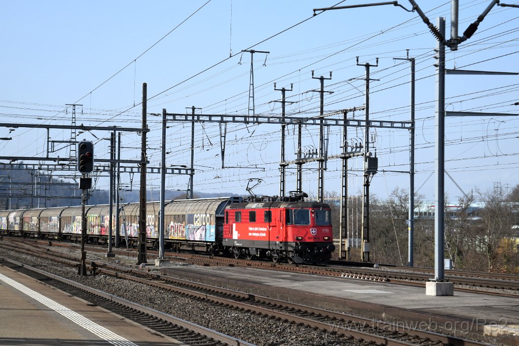 8391-0032-240223.jpg - SBBC Re 420.243-8 ''Smile'' (Re 91 85 4 420 243-8 CH-SBBC) / Killwangen-Spreitenbach 24.2.2023