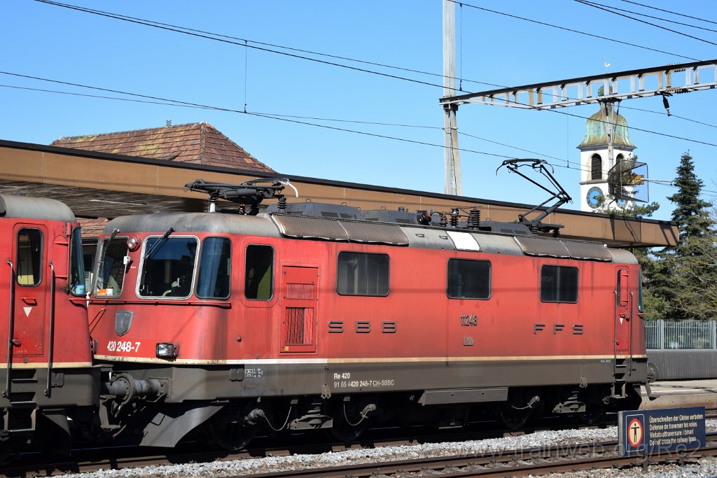 7318-0012-240321.jpg - SBBC Re 4/4'' 11248 (Re 420.248-7)  (Re 91 85 4 420 248-7 CH-SBBC) / Rupperswil 24.3.2021