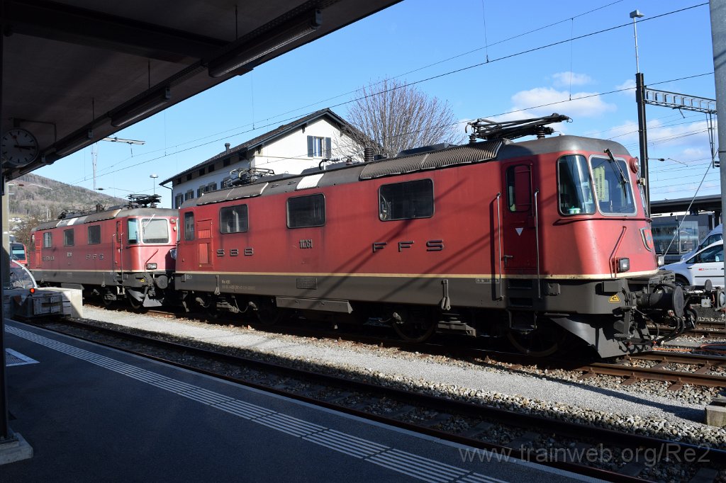 7874-0025-260222.jpg - SBBC Re 4/4'' 11261 (Re 420.261-0)  (Re 91 85 4 420 261-0 CH-SBBC) + SBBC Re 4/4'' 11279 (Re 420.279-2)  (Re 91 85 4 420 279-2 CH-SBBC) / Oensingen 26.2.2022