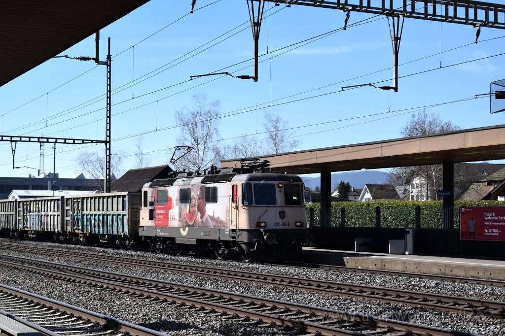 7316-0024-240321.jpg - SBBC Re 420.262-8 ''Mailand zum Eco-Preis'' (Re 91 85 4 420 262-8 CH-SBBC) / Rupperswil 24.3.2021