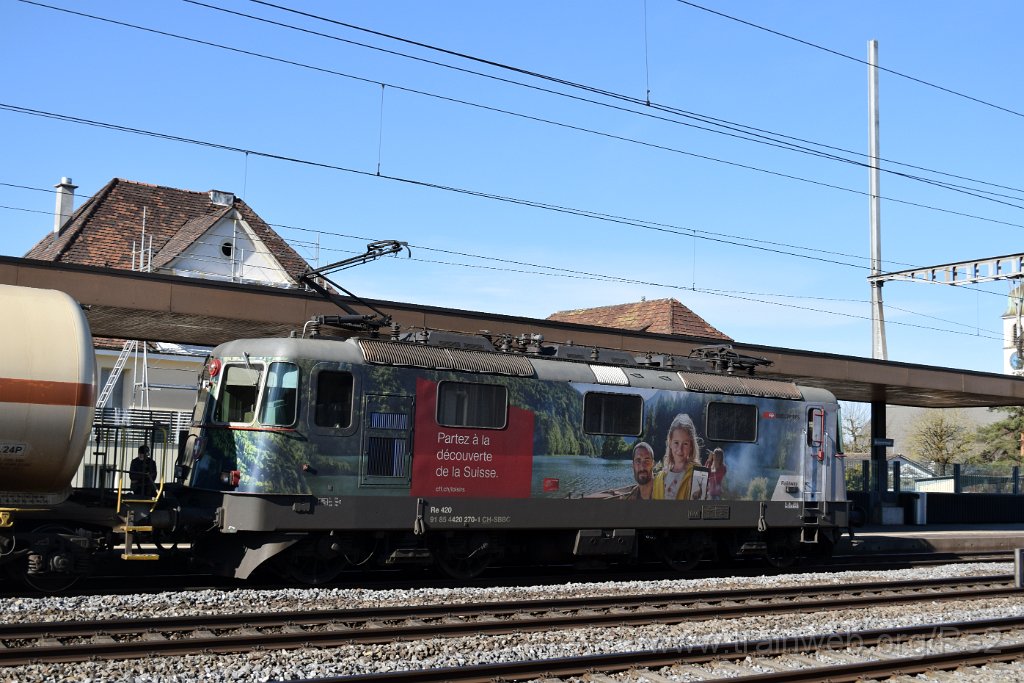 7323-0040-240321.jpg - SBBC Re 420.270-1 ''Partez à la découverte de la Suisse'' (Re 91 85 4 420 270-1 CH-SBBC) / Rupperswil 24.3.2021
