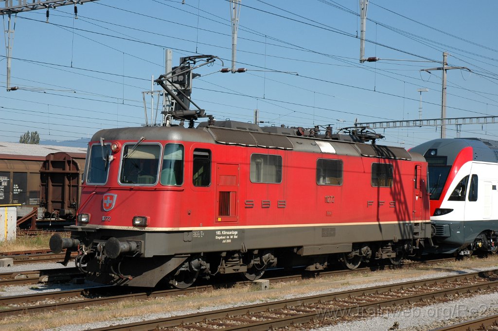 2611-0017-140912.jpg - SBB-CFF Re 4/4'' 11272 ''100. Klimaanlage eingebaut im IW Biel'' / St.Margrethen 14.9.2012