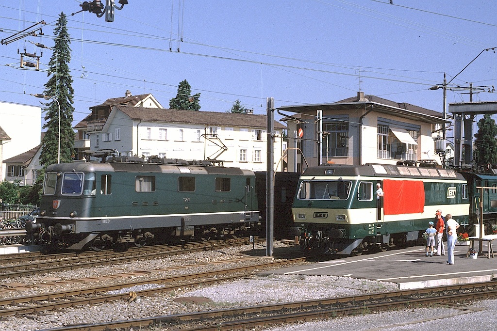 0241-0004.jpg - BT Re 4/4 91 "Romanshorn" + Re 4/4" 11278 / Romanshorn 15.7.1989