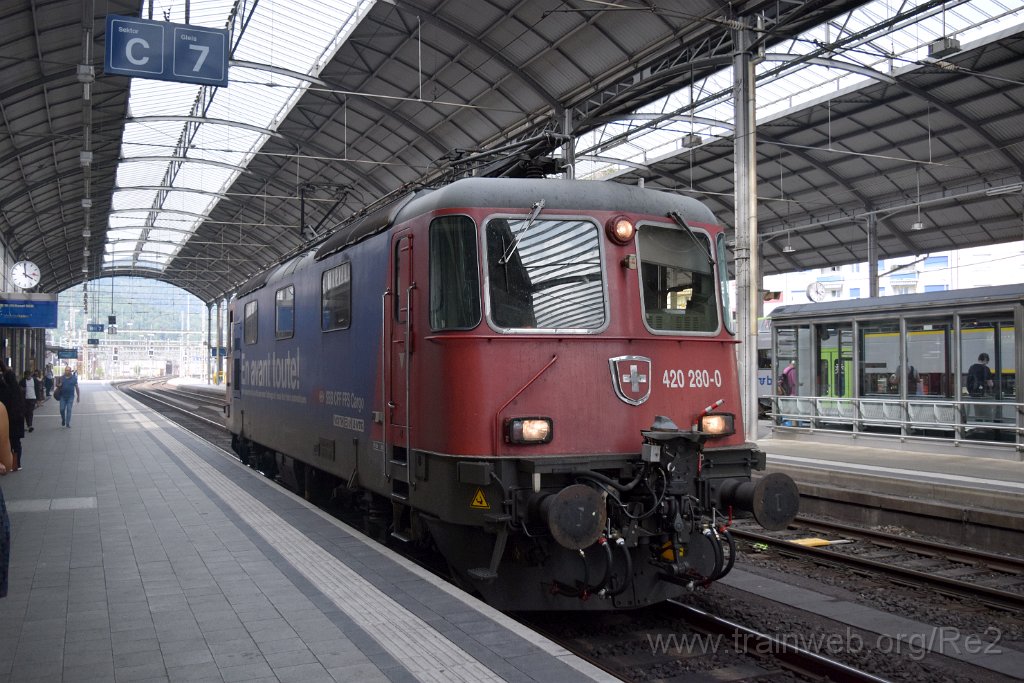 8207-0025-070922.jpg - SBBC Re 420.280-0 ''En avant toute!'' (Re 91 85 4 420 280-0 CH-SBBC) / Olten 7.9.2022