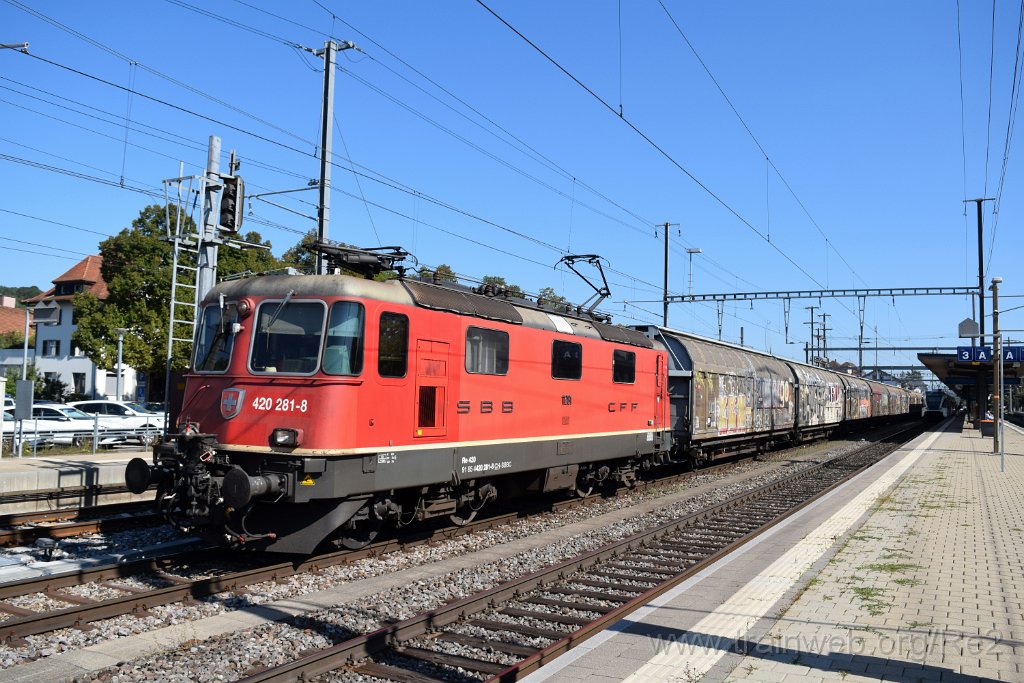 8754-0014-060923.jpg - SBBC Re 4/4'' 11281 (Re 420.281-8)  (Re 91 85 4 420 281-8 CH-SBBC) / Weinfelden 6.9.2023