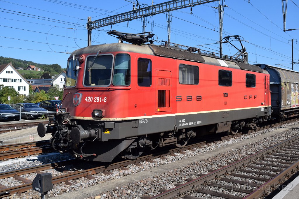 8754-0029-060923.jpg - SBBC Re 4/4'' 11281 (Re 420.281-8)  (Re 91 85 4 420 281-8 CH-SBBC) / Weinfelden 6.9.2023