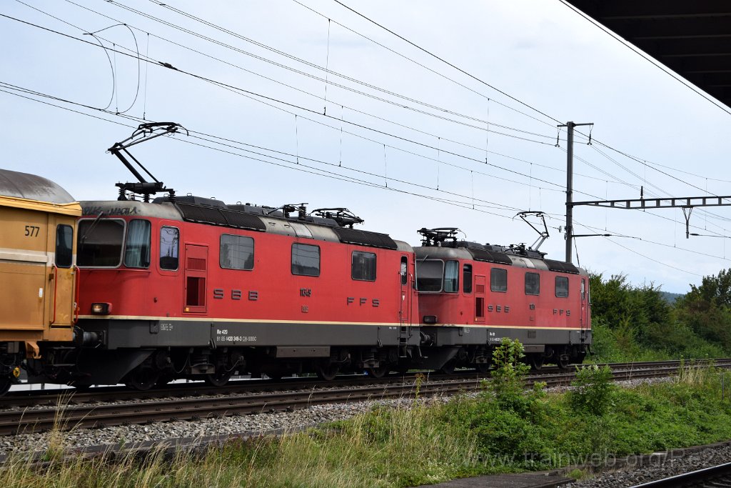 8708-0033-280723.jpg - SBBC Re 4/4'' 11291 (Re 420.291-7)  (Re 91 85 4 420 291-7 CH-SBBC) + SBBC Re 4/4'' 11349 (Re 420.349-3)  (Re 91 85 4 420 349-3 CH-SBBC) / Killwangen-Spreitenbach 28.7.2023
