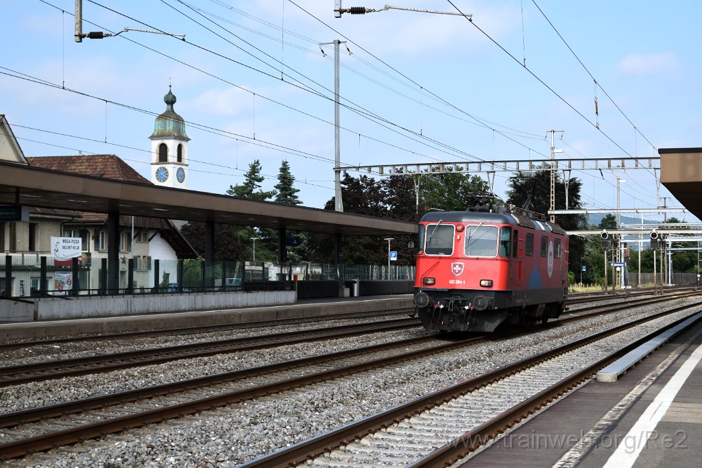 5704-0042-220819.jpg - SBBC Re 420.294-1 ''100 ans Cirque Knie'' (Re 91 85 4 420 294-1 CH-SBBC) / Rupperswil 22.8.2019