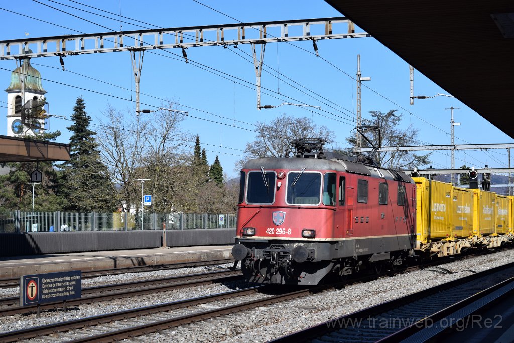 7319-0002-240321.jpg - SBBC Re 4/4'' 11295 (Re 420.295-8)  (Re 91 85 4 420 295-8 CH-SBBC) / Rupperswil 24.3.2021