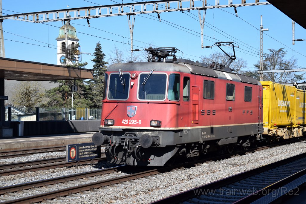 7319-0007-240321.jpg - SBBC Re 4/4'' 11295 (Re 420.295-8)  (Re 91 85 4 420 295-8 CH-SBBC) / Rupperswil 24.3.2021