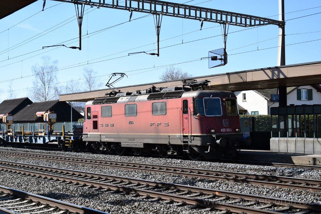 7318-0031-240321.jpg - SBBC Re 4/4'' 11306 (Re 420.306-3)  (Re 91 85 4 420 306-3 CH-SBBC) / Rupperswil 24.3.2021