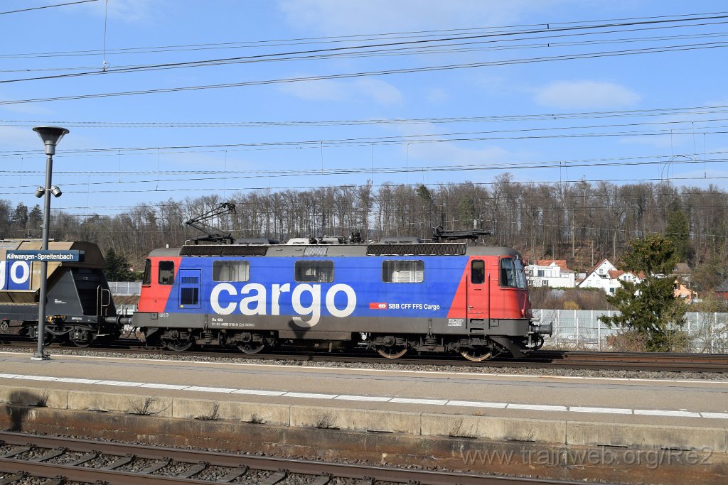 8394-0015-240223.jpg - SBBC Re 420.310-5 (Re 91 85 4 420 310-5 CH-SBBC) / Killwangen-Spreitenbach 24.2.2023
