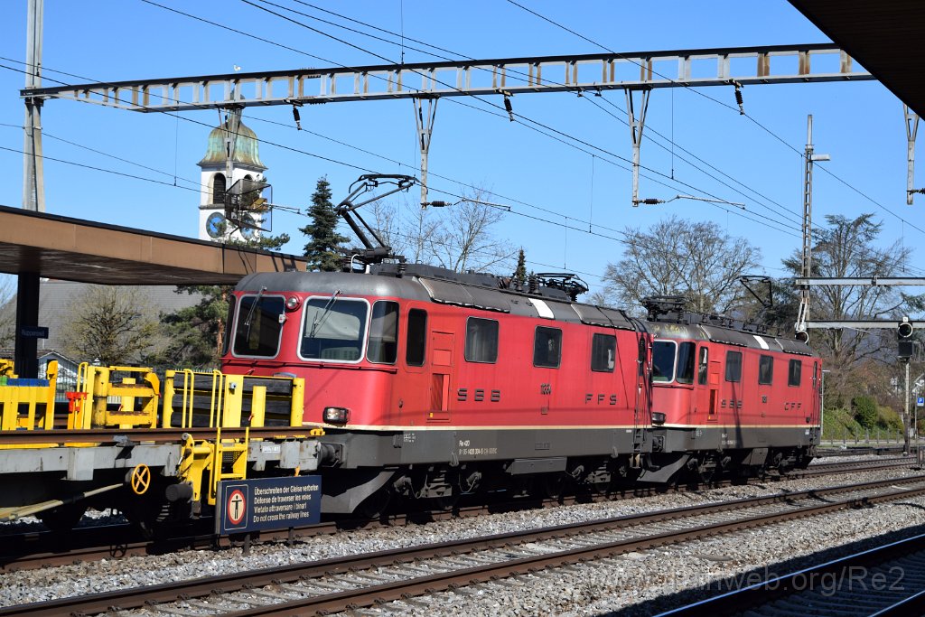 7316-0001-240321.jpg - SBBC Re 4/4'' 11318 (Re 420.318-8)  (Re 91 85 4 420 318-8 CH-SBBC) + SBBC Re 4/4'' 11334 (Re 420.334-5)  (Re 91 85 4 420 334-5 CH-SBBC) / Rupperswil 24.3.2021