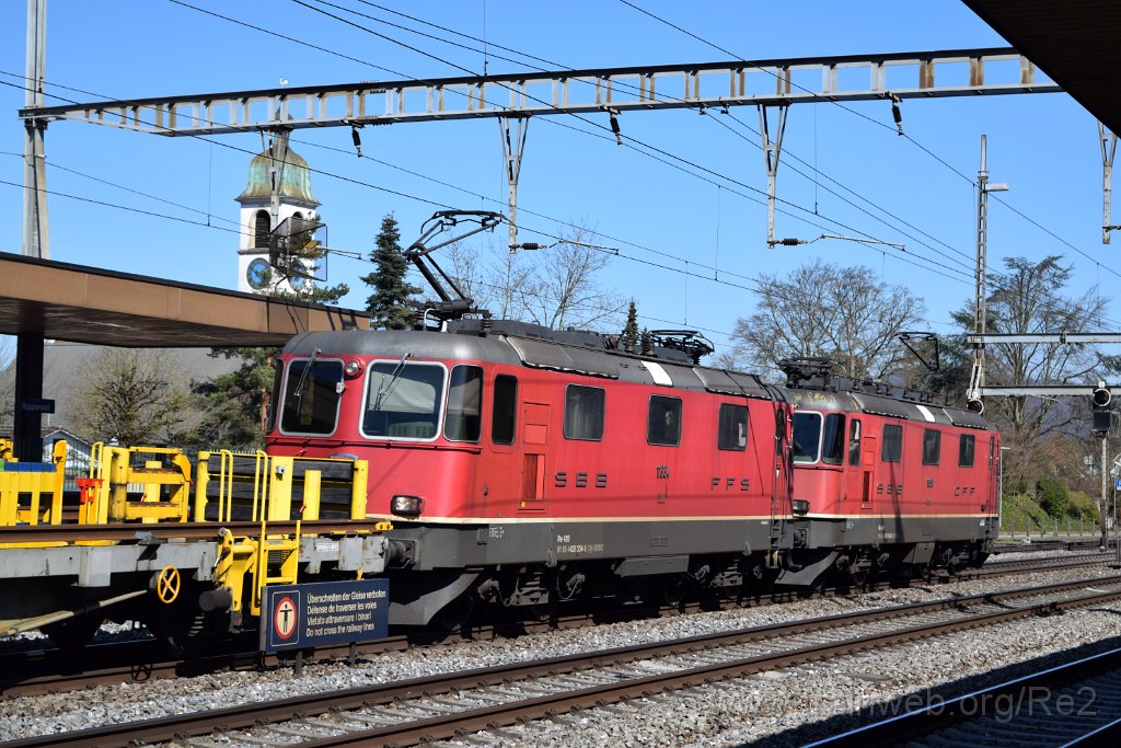 7316-0001-240321.jpg - SBBC Re 4/4'' 11318 (Re 420.318-8)  (Re 91 85 4 420 318-8 CH-SBBC) + SBBC Re 4/4'' 11334 (Re 420.334-5)  (Re 91 85 4 420 334-5 CH-SBBC) / Rupperswil 24.3.2021