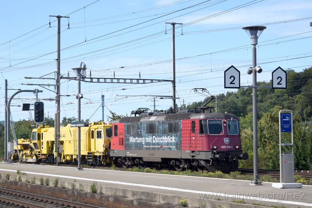 10024-0024-170925.jpg - SBBC Re 420.345-1 ''Wartung mit Durchblick'' (Re 91 85 4 420 345-1 CH-SBBC) / Killwangen-Spreitenbach 17.9.2025
