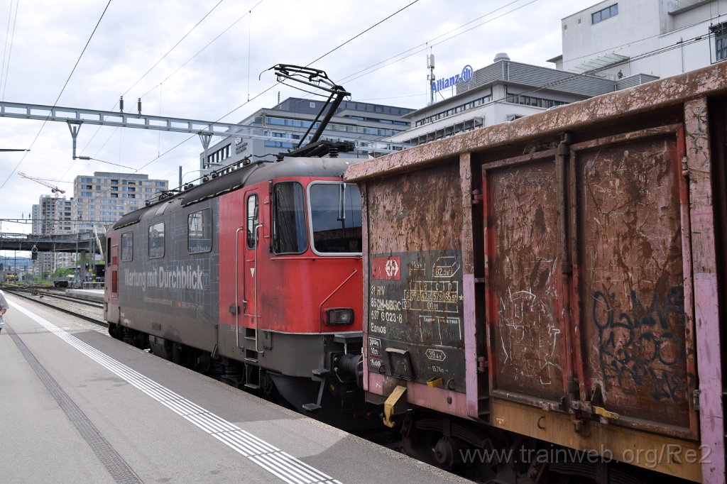 9105-0038-130524.jpg - SBBC Re 420.345-1 ''Wartung mit Durchblick'' (Re 91 85 4 420 345-1 CH-SBBC) / Zürich-Altstetten 13.5.2024