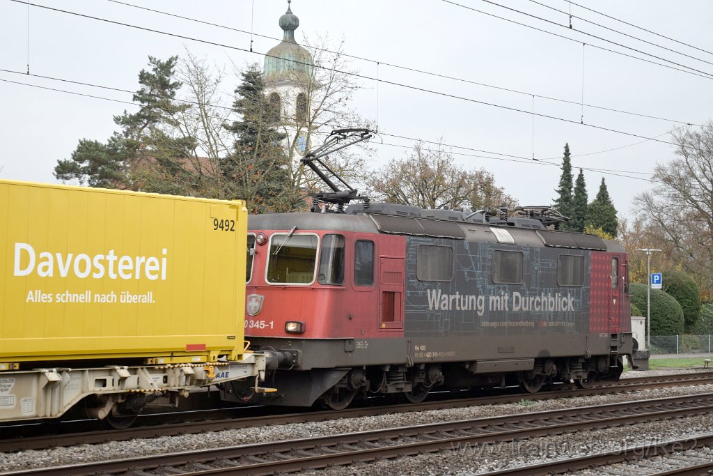9468-0008-111124.jpg - SBBC Re 420.345-1 ''Wartung mit Durchblick'' (Re 91 85 4 420 345-1 CH-SBBC) / Rupperswil 11.11.2024