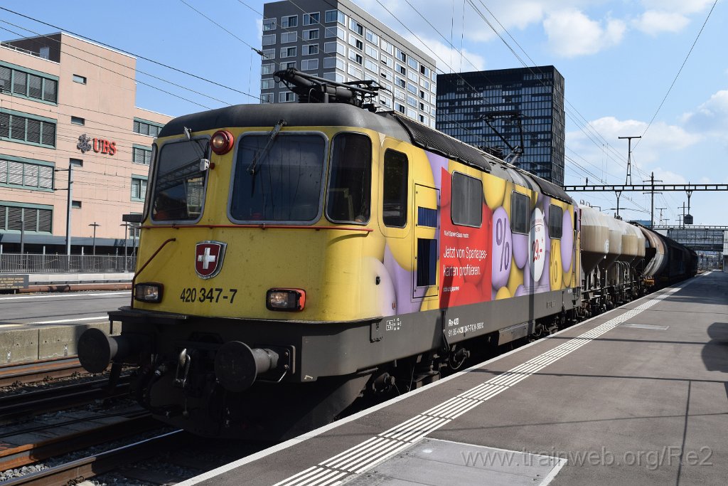 7162-0039-210920.jpg - SBBC Re 420.347-7 ''Spartageskarten'' (Re 91 85 4 420 347-7 CH-SBBC) / Zürich-Altstetten 21.9.2020