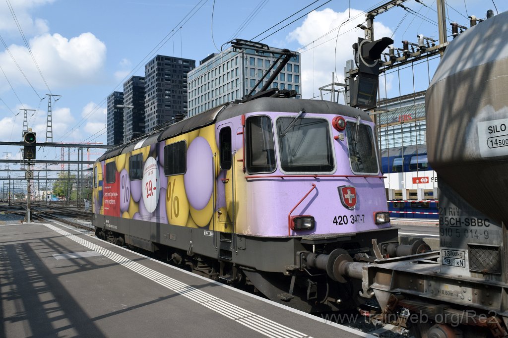 7162-0048-210920.jpg - SBBC Re 420.347-7 ''Spartageskarten'' (Re 91 85 4 420 347-7 CH-SBBC) / Zürich-Altstetten 21.9.2020