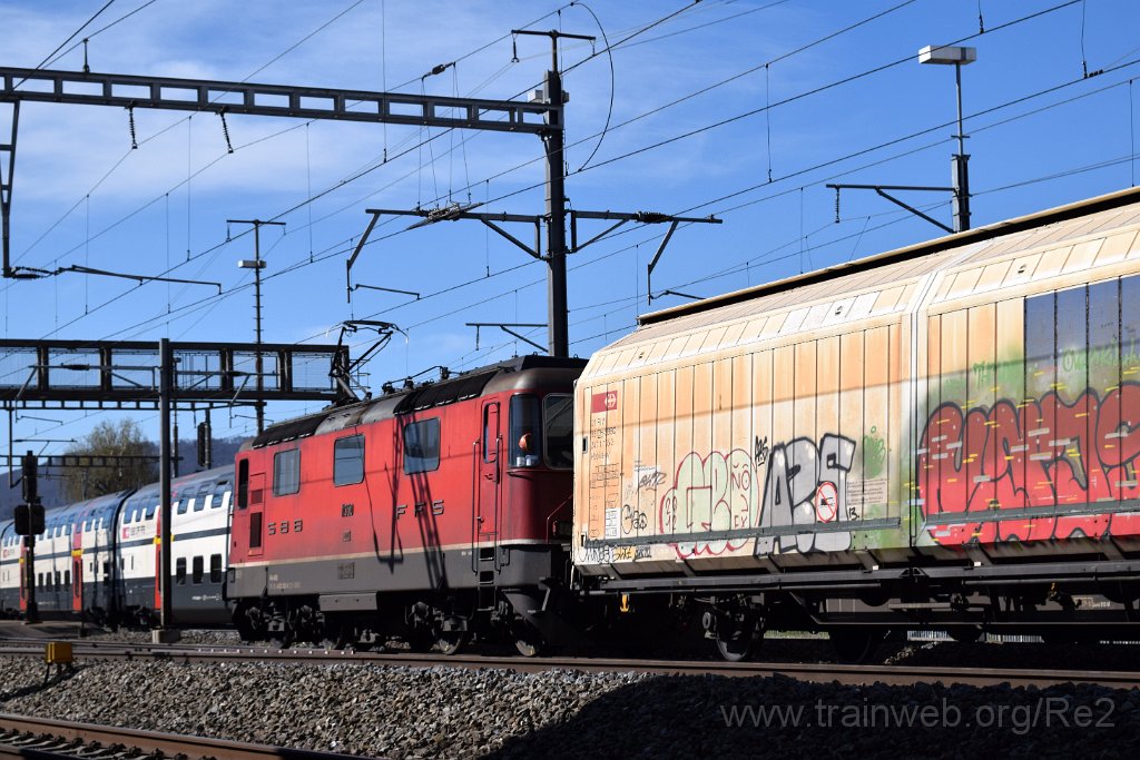 4899-0025-120418.jpg - SBBC Re 4/4''' 11350 (Re 430.350-9)  (Re 91 85 4 430 350-9 CH-SBBC) / Lenzburg 12.4.2018