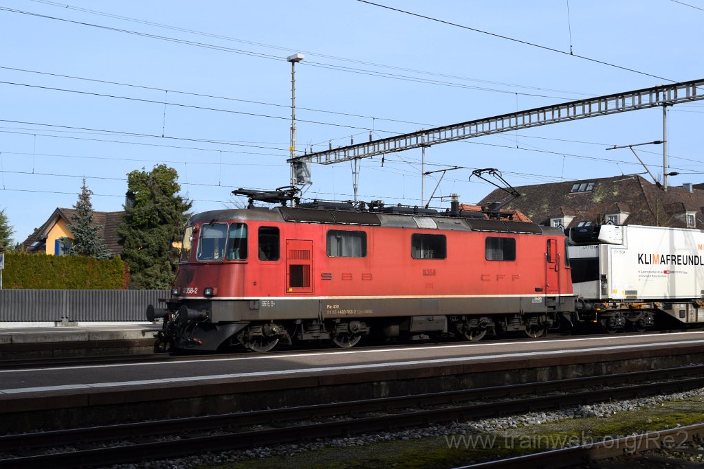 7298-0043-220221.jpg - SBBC Re 4/4''' 11358 (Re 430.358-2)  (Re 91 85 4 430 358-2 CH-SBBC) / Lenzburg 22.2.2021