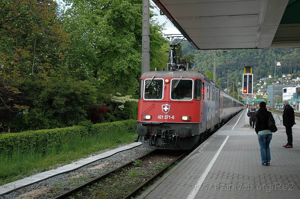 3093-0009-010514.jpg - SBBC Re 421.371-6 (Re 91 85 4 421 371-6 CH-SBBC) / Bregenz Hbf 1.5.2014