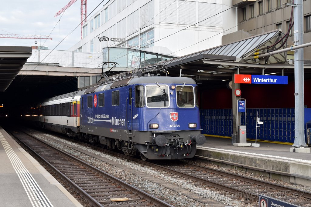 7177-0012-181020.jpg - SBBC Re 421.371-6 ''Zürich-München 2021'' (Re 91 85 4 421 371-6 CH-SBBC) / Winterthur 18.10.2020
