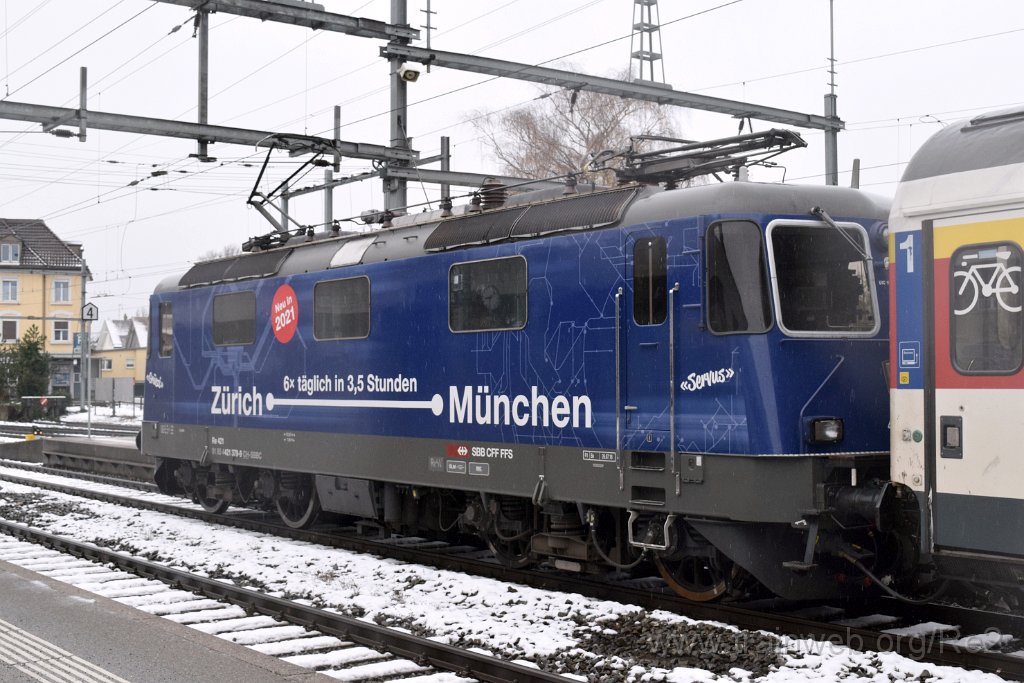 7218-0014-091220.jpg - SBBC Re 421.379-9 ''Zürich-München 2021'' (Re 91 85 4 421 379-9 CH-SBBC) / St.Margrethen 9.12.2020