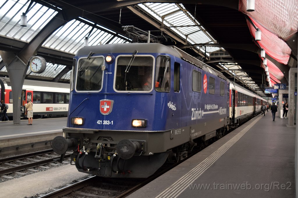 7164-0043-230920.jpg - SBBC Re 421.383-1 ''Zürich-München 2021'' (Re 91 85 4 421 383-1 CH-SBBC) / Zürich HB 23.9.2020
