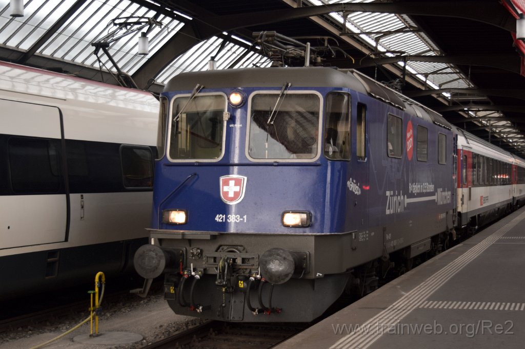 7166-0038-230920.jpg - SBBC Re 421.383-1 ''Zürich-München 2021'' (Re 91 85 4 421 383-1 CH-SBBC) / Zürich HB 23.9.2020