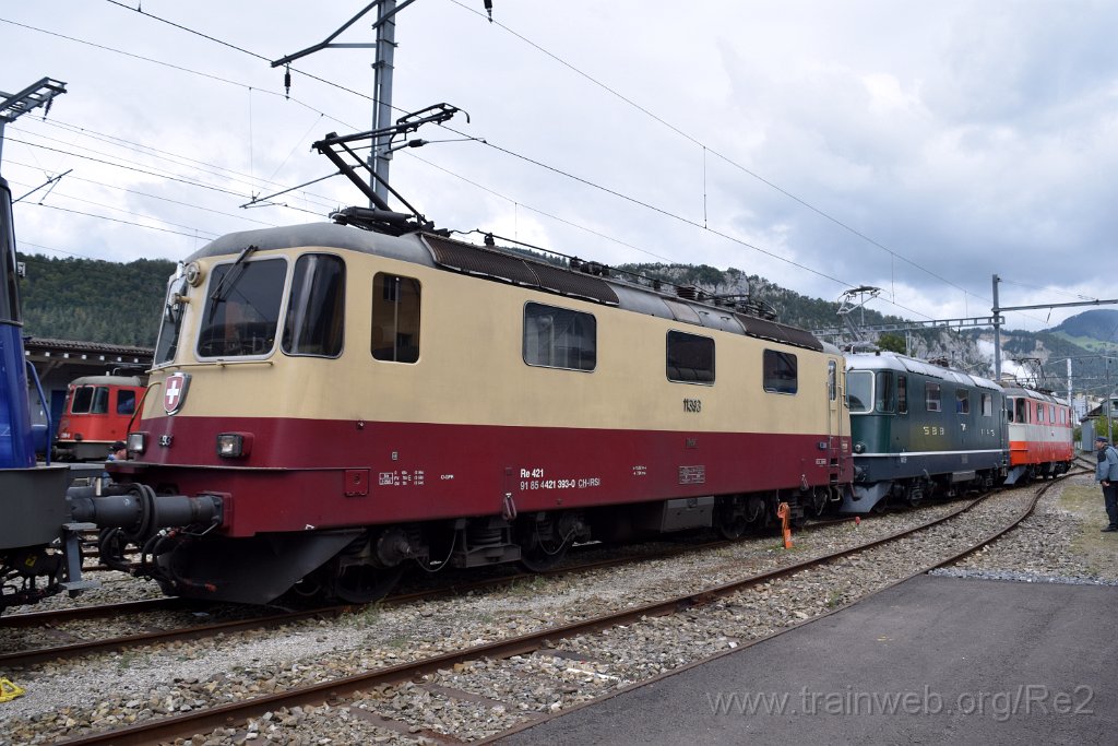 9357-0046-140924.jpg - IRSI Re 421.393-0 / Re 4/4'' 11393 (Re 91 85 4 421 393-0 CH-IRSI) + DSF / SBB-CFF Re 4/4'' 11173 (Re 91 85 4 420 173-7 CH-DSF) + DSF / SBB-CFF Re 4/4'' 11141 (Re 91 85 4 420 141-4 CH-DSF) / Balsthal (Dépot) 14.9.2024