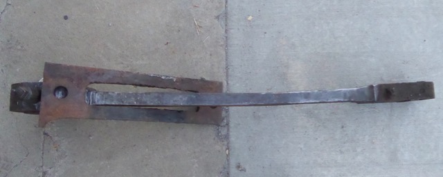One of the rods was bent either on purpose in 1941 or as a result of being placed in the park for display.
