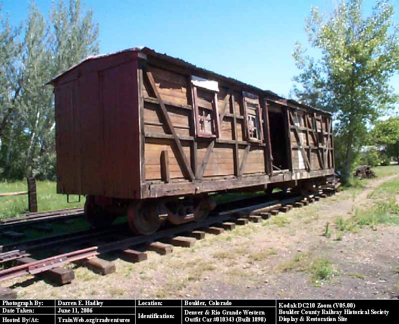 Boulder County Railway - D&RGW Outfit Car #010343