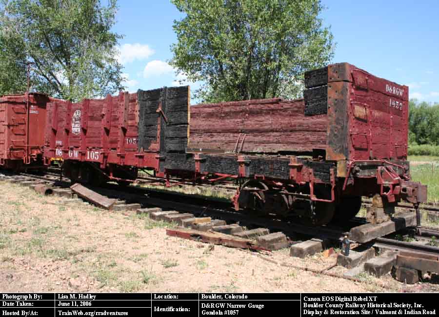 Boulder County Railway - D&RGW Narrow Gauge Gondola #1057
